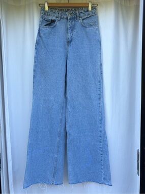 The Ragged Priest Light Blue Wide Leg Jeans